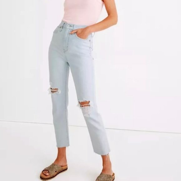 NWT Madewell The Momjean in Harman Wash with Raw-Hem - Picture 2 of 12